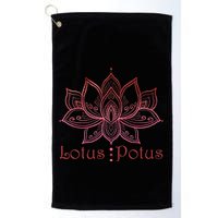 Lotus Potus In Red And Shades Golf Towel
