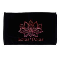 Lotus Potus In Red And Shades Microfiber Hand Towel