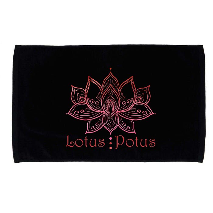 Lotus Potus In Red And Shades Microfiber Hand Towel