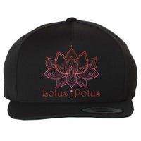 Lotus Potus In Red And Shades Wool Snapback Cap