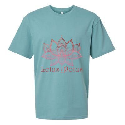 Lotus Potus In Red And Shades Sueded Cloud Jersey T-Shirt