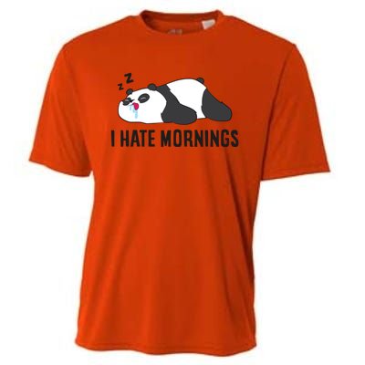 Lazy Panda I Hate Mornings Funny Panda Sleeping Pyjama Gift Cooling Performance Crew T-Shirt