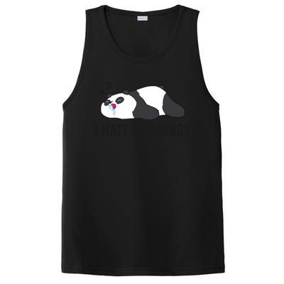 Lazy Panda I Hate Mornings Funny Panda Sleeping Pyjama Gift PosiCharge Competitor Tank