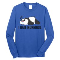 Lazy Panda I Hate Mornings Funny Panda Sleeping Pyjama Gift Long Sleeve Shirt