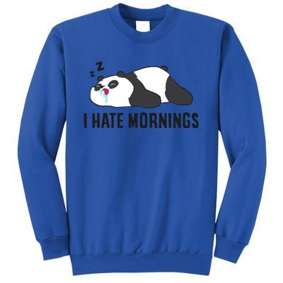 Lazy Panda I Hate Mornings Funny Panda Sleeping Pyjama Gift Sweatshirt