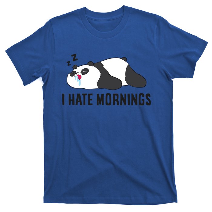 Lazy Panda I Hate Mornings Funny Panda Sleeping Pyjama Gift T-Shirt