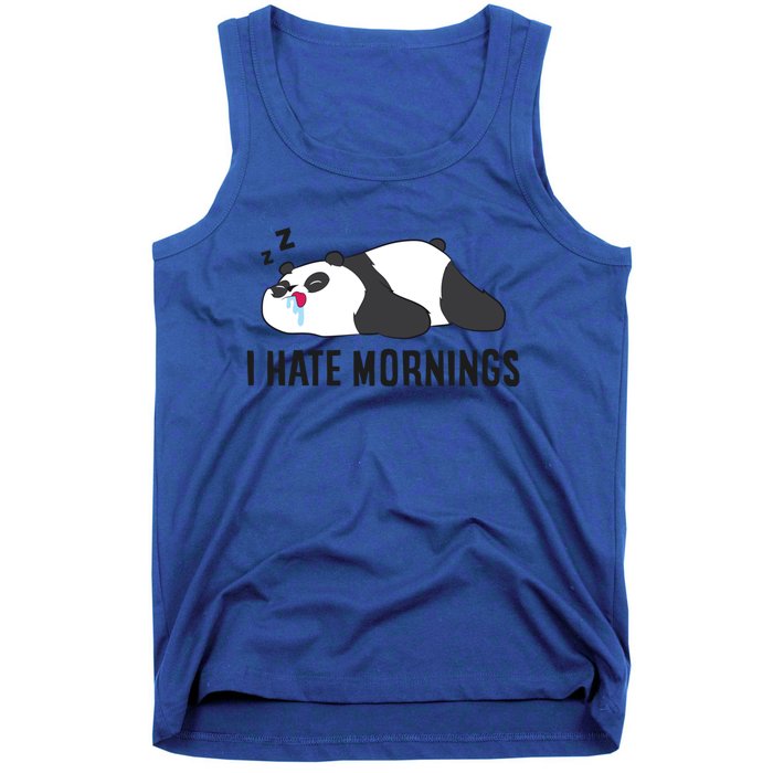 Lazy Panda I Hate Mornings Funny Panda Sleeping Pyjama Gift Tank Top