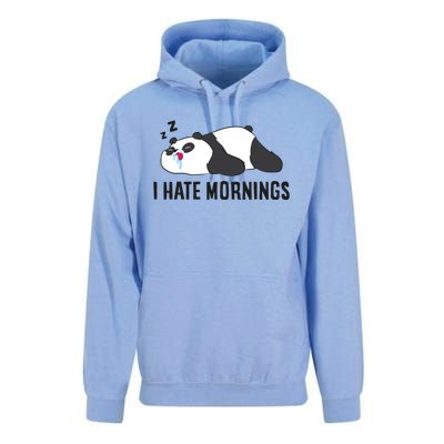 Lazy Panda I Hate Mornings Funny Panda Sleeping Pyjama Gift Unisex Surf Hoodie