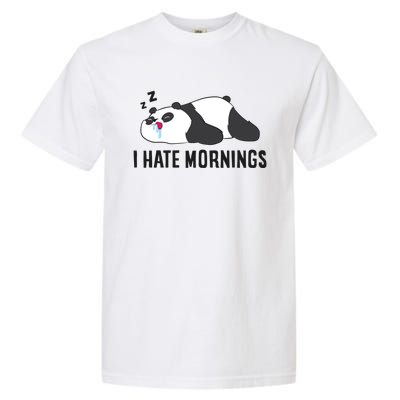 Lazy Panda I Hate Mornings Funny Panda Sleeping Pyjama Gift Garment-Dyed Heavyweight T-Shirt