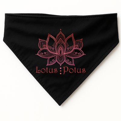 Lotus Potus In Red And Shades USA-Made Doggie Bandana
