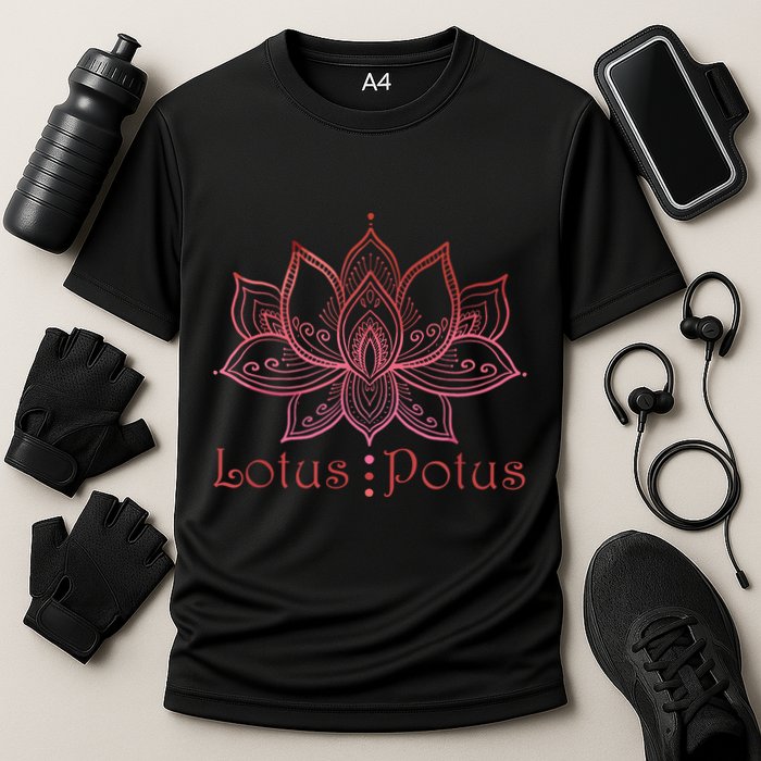 Lotus Potus In Red And Shades Performance Shirt