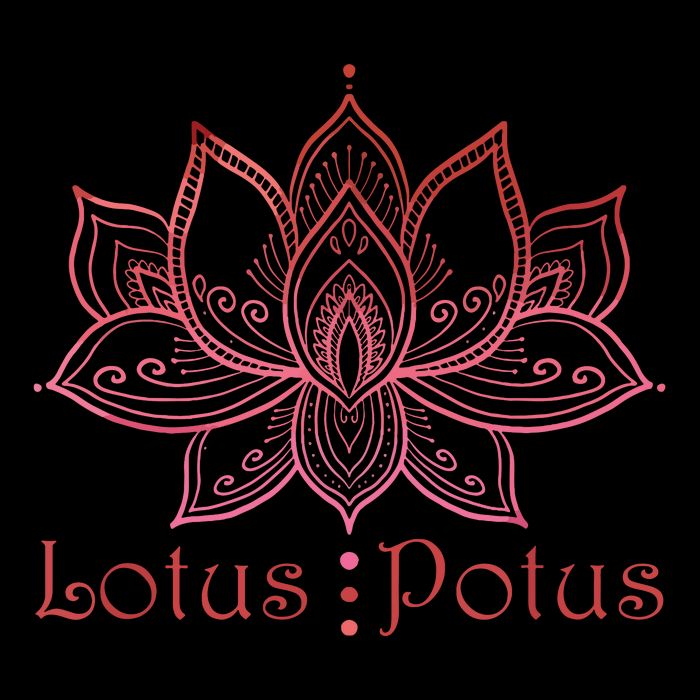 Lotus Potus In Red And Shades Apron