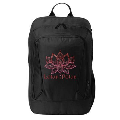 Lotus Potus In Red And Shades City Backpack