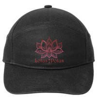 Lotus Potus In Red And Shades 7-Panel Snapback Hat