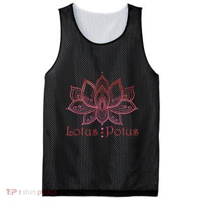 Lotus Potus In Red And Shades Mesh Reversible Basketball Jersey Tank