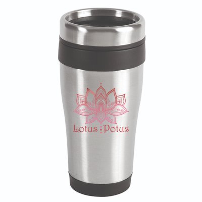 Lotus Potus In Red And Shades 16oz Travel Tumbler