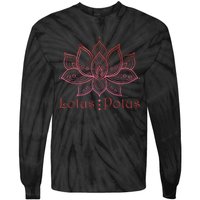 Lotus Potus In Red And Shades Tie-Dye Long Sleeve Shirt