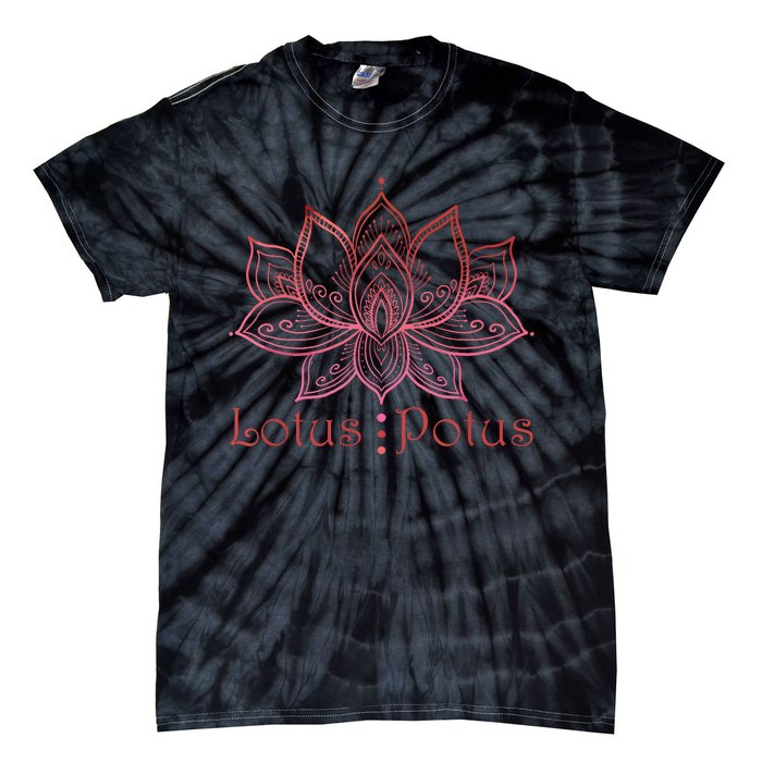 Lotus Potus In Red And Shades Tie-Dye T-Shirt