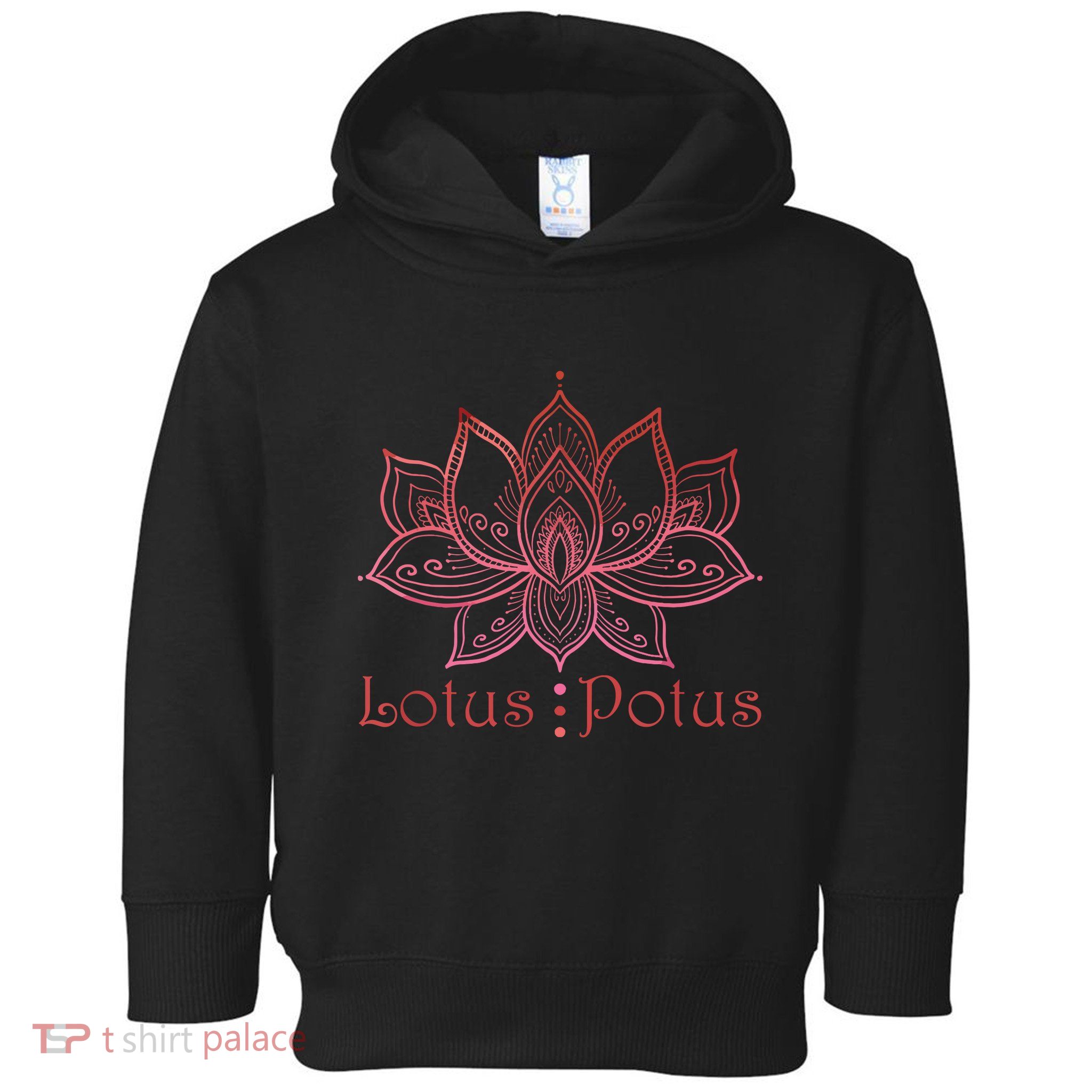 Lotus Potus In Red And Shades Toddler Hoodie