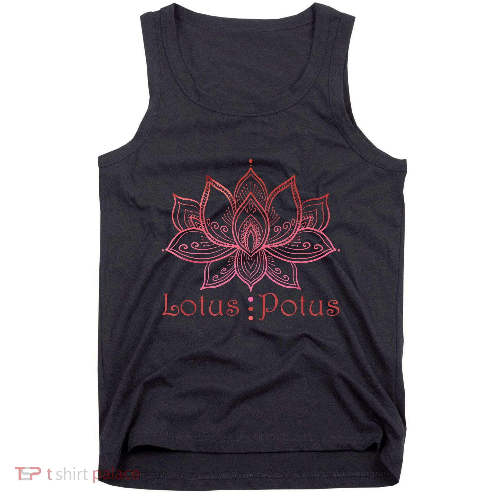 Lotus Potus In Red And Shades Tank Top