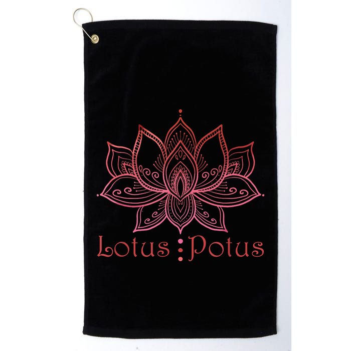 Lotus Potus In Red And Shades Golf Towel
