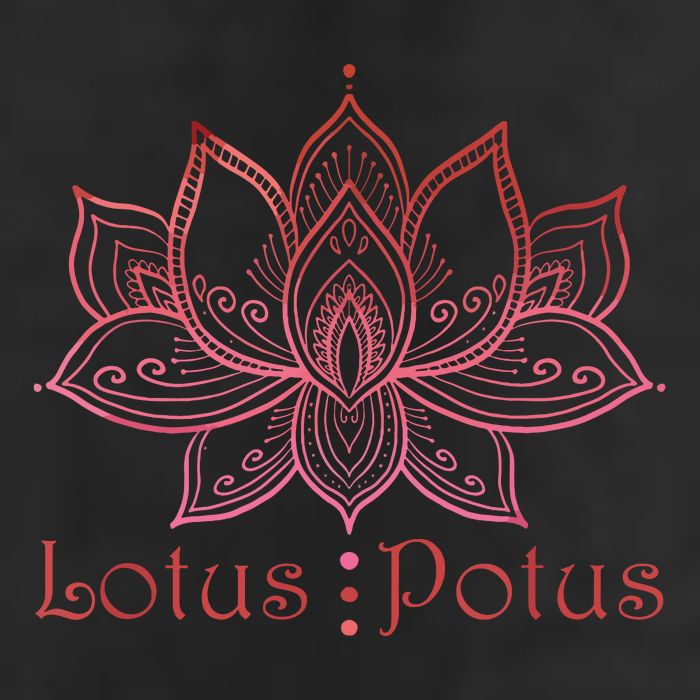 Lotus Potus In Red And Shades Golf Towel