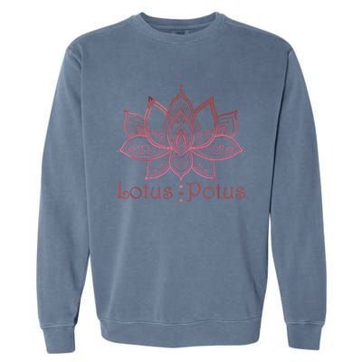 Lotus Potus In Red And Shades Garment-Dyed Sweatshirt