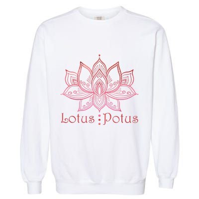 Lotus Potus In Red And Shades Garment-Dyed Sweatshirt