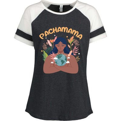 La Pachamama Indigenous Mother Earth Latino Quechua Aymara Gift Enza Ladies Jersey Colorblock Tee