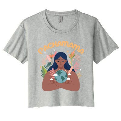 La Pachamama Indigenous Mother Earth Latino Quechua Aymara Gift Women's Crop Top Tee