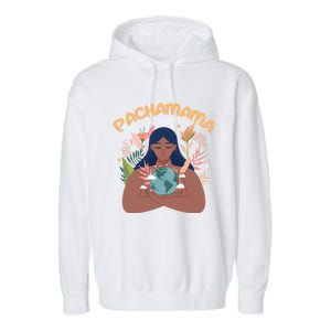 La Pachamama Indigenous Mother Earth Latino Quechua Aymara Gift Garment-Dyed Fleece Hoodie