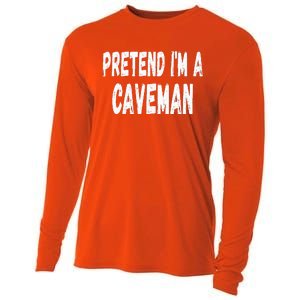 Lazy Pretend Im A Caveman Easy Halloween Costume Cooling Performance Long Sleeve Crew