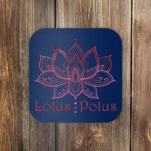 Lotus Potus In Red And Shades Coaster