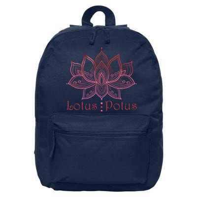 Lotus Potus In Red And Shades 16 in Basic Backpack