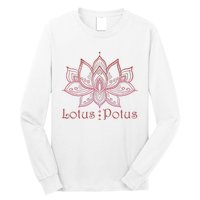 Lotus Potus In Red And Shades Long Sleeve Shirt