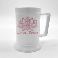 Lotus Potus In Red And Shades Beer Stein