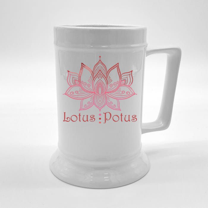 Lotus Potus In Red And Shades Beer Stein