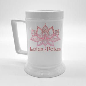 Lotus Potus In Red And Shades Beer Stein