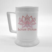 Lotus Potus In Red And Shades Beer Stein