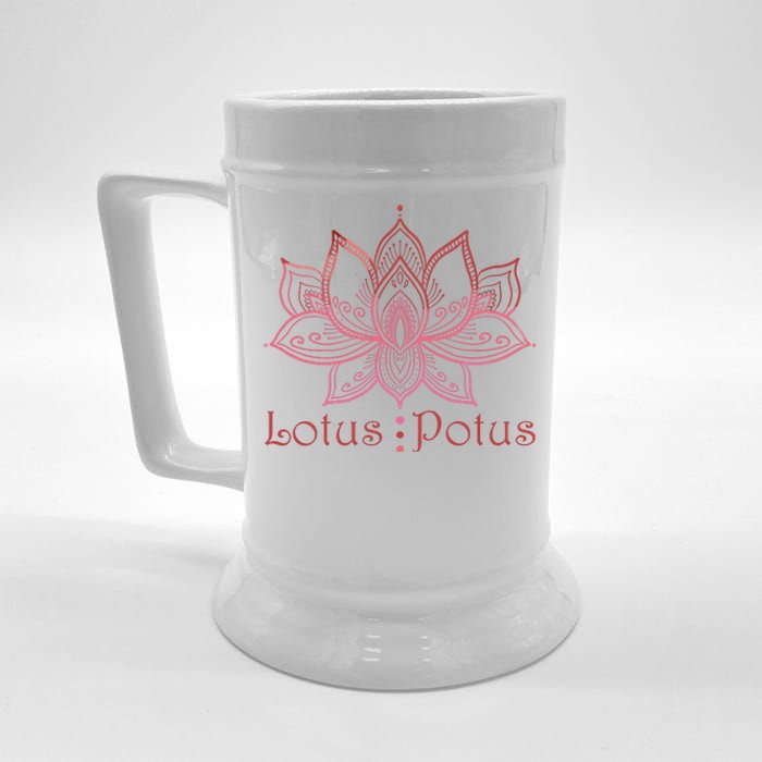 Lotus Potus In Red And Shades Beer Stein