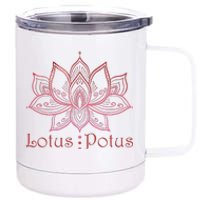 Lotus Potus In Red And Shades 12 oz Stainless Steel Tumbler Cup