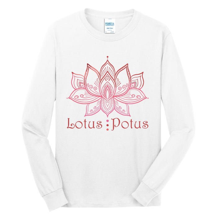 Lotus Potus In Red And Shades Tall Long Sleeve T-Shirt