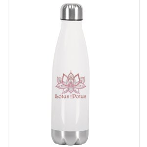 Lotus Potus In Red And Shades Stainless Steel Insulated Water Bottle