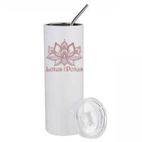 Lotus Potus In Red And Shades Stainless Steel Tumbler