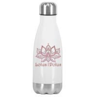 Lotus Potus In Red And Shades Stainless Steel Insulated Water Bottle