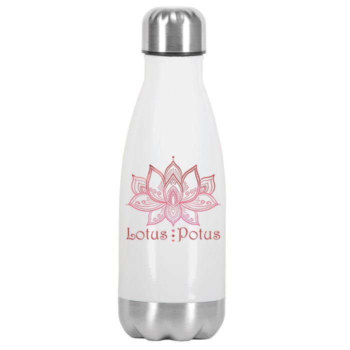 Lotus Potus In Red And Shades Stainless Steel Insulated Water Bottle