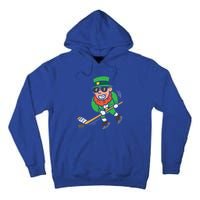 Leprechaun Playing Ice Hockey St Patricks Day Gift Tall Hoodie