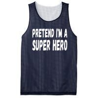 Lazy Pretend I'm A Super Hero Halloween or Costume Party Mesh Reversible Basketball Jersey Tank