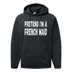 Lazy Pretend Im A French Maid Halloween Or Costume Party Performance Fleece Hoodie