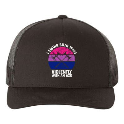 Lgbt Pride I Swing Both Ways Violently With An Axe Yupoong Adult 5-Panel Trucker Hat